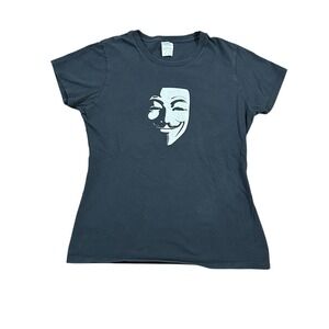 V For Vendetta Movie T-Shirt Fawkes Freedom Forever‎ Women's Size Medium